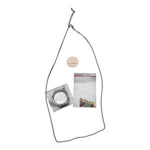 I Love My Grandma Locket Necklace Chain With Charms Set 21in Sliver Tone 30mm